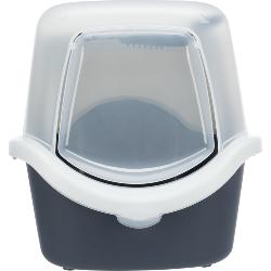 Trixie Vico Easy Clean Hooded Cat Litter Tray - Navy Grey