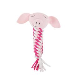 Rosewood Pig In Blanket Rope Cat Toy