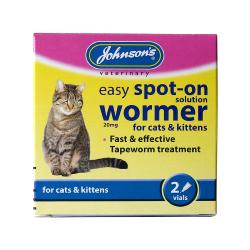 Johnsons Spot On Wormer For Cats & Kittens Tapeworm Treatment