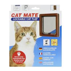 Cat Mate Lockable Cat Flap Brown