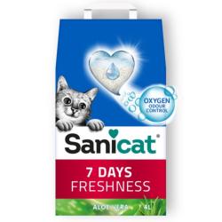 Sanicat Aloe Vera Scented Non-Clumping Clay Freshness Cat Litter 7 Days 4L