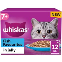 Whiskas Senior Pouch Multipack 12x85g Mixed Fish in Jelly