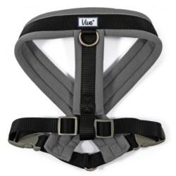 Ancol Viva Reflective Padded Adjustable Harness- Black - Medium (41-53cm)