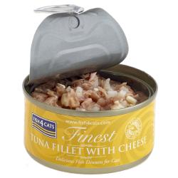 Fish4Cats Wet Cat Food Finest Tuna Fillet With Cheese 70g