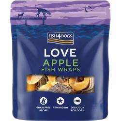 Fish4Dogs Natural Dog Treat Love Apple & Fish Wraps 90g