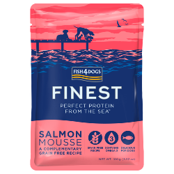 Fish4Dogs Finest Grain Free Wet Dog Food Salmon Mousse 100g