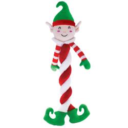 Happy Pet Holly Jolly Twisted Elf Soft Dog Toy