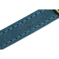 Ancol Timberwolf Leather Collar - Blue - Size 3 - 40cm/16