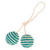 Trixie Set Of Two Sisal Balls On Rope With Catnip
