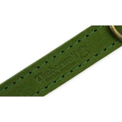 Ancol Timberwolf Leather Collar - Green - Size 3 - 28-36cm