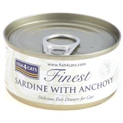 Fish4Cats Wet Cat Food Finest Sardine With Anchovy 70g