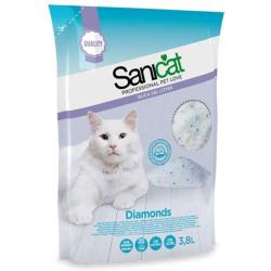 Sanicat Diamonds Silica Gel Cat Litter Crystals 3.8L