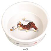 Trixie Ceramic Cat Bowl With Motif White 0.2L 11cm
