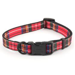 Ancol Tartan Adjustable Nylon Collar Red Size1-2, 8-12