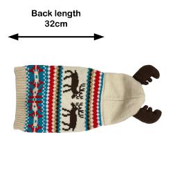 Happy Pet Antler Sweater S/M - 32cm Back Length