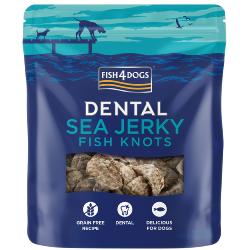 Fish4Dogs Natural Dog Treat Dental Sea Jerky Fish Knots - 100g