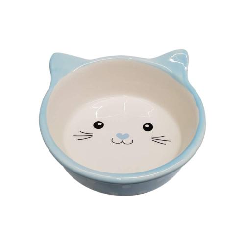 Happypet Polka Cat Bowl Blue