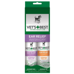 Vet's Best 2 Piece Ear Wash & Dry Kit