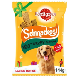 Pedigree Christmas Schmackos Dog Treats With Turkey (20 Treats) (3+1 Free)