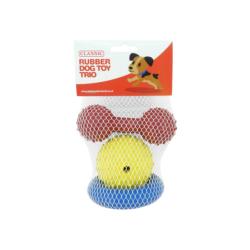 Classic Rubber Toy Trio Pack (3 Pack)