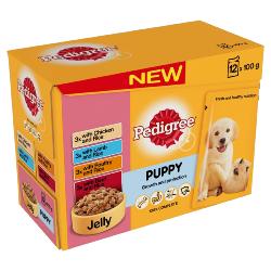 Pedigree Puppy Pouches - Meat Selection in Jelly (12 X 100g)