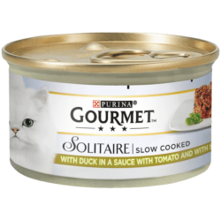 Gourmet Solitaire Cat Food - Duck in Sauce wtih Tomato and Spinach - 85g