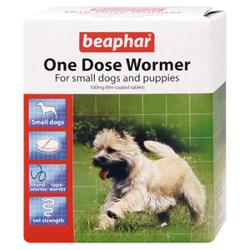 Beaphar One Dose Wormer For Dogs Small Dog Puppy 3 Tablets