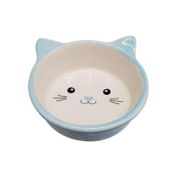 Happypet Polka Cat Bowl Blue