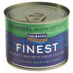 Fish4Dogs Finest Grain Free Wet Dog Food Mackerel With Potato 185g