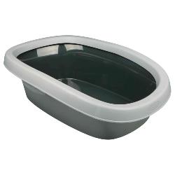 Trixie Carlo Curved Plastic Cat Litter Tray With Rim Medium