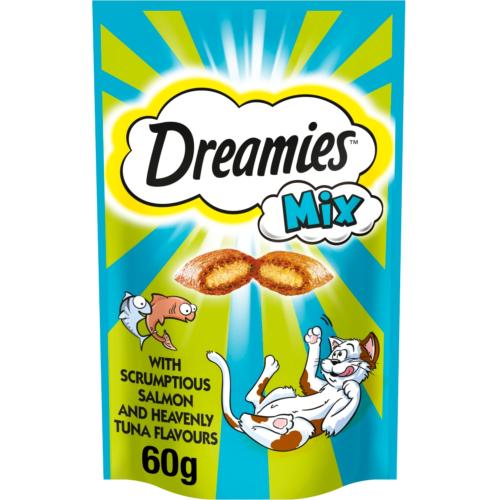 Dreamies Cat Treats Mixed Flavours - Salmon and Tuna 60g
