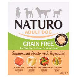 Naturo Grain Free Wet Dog Food (Adult) - Salmon, Potato and Veg 400g