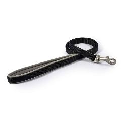 Ancol Padded Nylon Comfort Dog Lead - 100cm X 2.5cm (Large) - BLACK