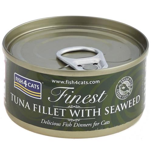 Fish4Cats Wet Cat Food Finest Tuna Fillet With Seaweed 70g