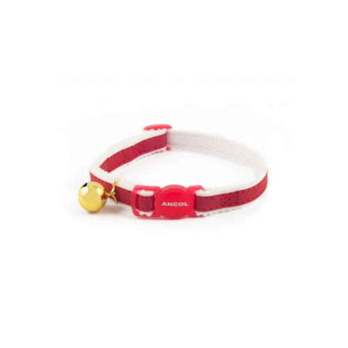 Ancol Safe Reflective Cat Collar with Bell - Red