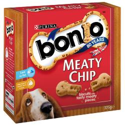 Bonio Dog Biscuits - Meaty Chip 375g