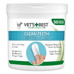 Vet's Best Clean Teeth Finger Pads for Dogs - 50 Pack