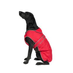 Ancol Stormguard Fleece Lined Dog Coat - Red - Large