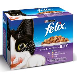 Felix Pouch Multipack 12x100g Mixed Selection in Jelly