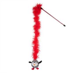 Rosewood Striped Penguin Feather Teaser Cat Toy