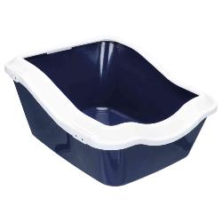 Trixie Cleany High Edge Cat Litter Tray With Rim - White