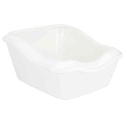 Trixie Cleany High Edge Cat Litter Tray With Rim - White