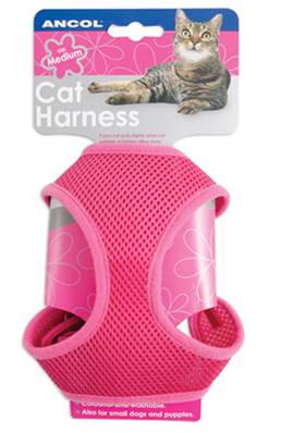 Ancol Cat Harness & Lead Set Small / Pink