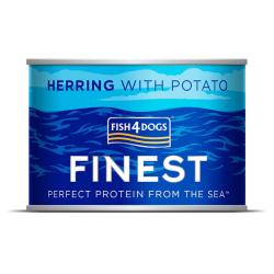 Fish4Dogs Finest Grain Free Wet Dog Food Herring With Potato 185g
