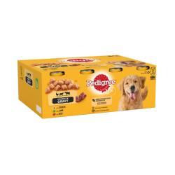 Pedigree Wet Dog Food Tins (Adult) - Mixed Chunks In Gravy (12 X 400g)