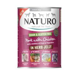 Naturo Adult Dog Grain & Gluten Free Pork With Chicken In A Herb Jelly 390g
