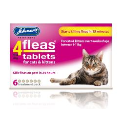 Johnson's 4 Fleas Cat Flea Tablets 6 Tablets