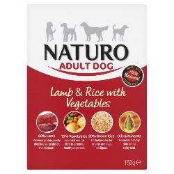 DOTS DONATION - Naturo | Gluten Free Wet Dog Food | Lamb & Rice with Vegetables - 150g 