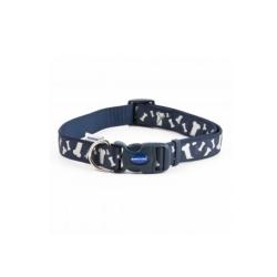 Ancol Blue Paw 'n' Bone Reflective Adjustable Collar (Size 1-2, 8"-12")
