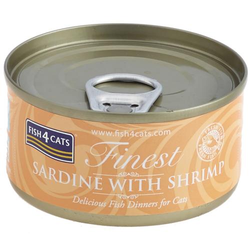 Fish4Cats Wet Cat Food Finest Sardine With Shrimp 70g